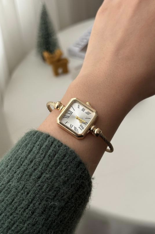 ساعت مچی زنانه بنگل صفحه مربعی