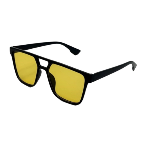 عینک آفتابی و شب مشکی زرد