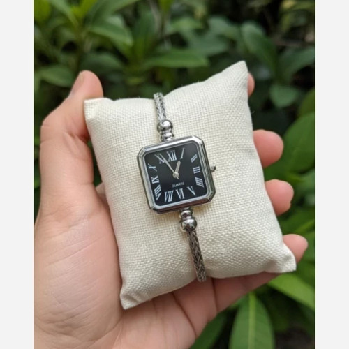 ساعت مچی زنانه بنگل رنگ ثابت بندالنگویی صفحه مربعی کیفیت بینظیر