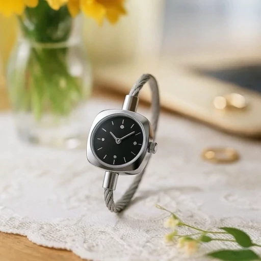 ساعت مچی زنانه بنگل دستبندی رنگ ثابت کیفیت بینظیر