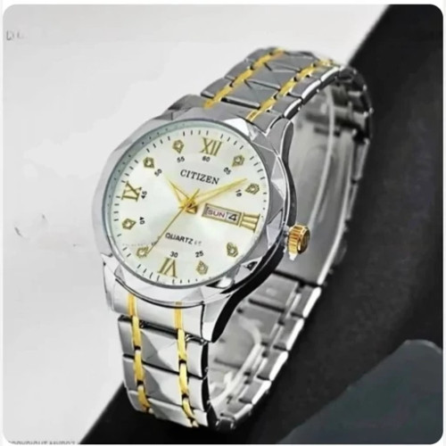 ساعت مچی زنانه اورجینال سیتیزن دوتقویم شیشه الماسی رنگ ثابت ضداب کیفیت عالیCITIZEN