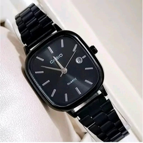 ساعت مچی کاسیو casio صفحه مربعی مشگی بند استیل مشگی ضداب شیک وخاص