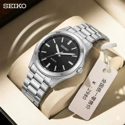 ساعت مردانه برند SEIKO صفحه مشکی ارزان و اقتصادی