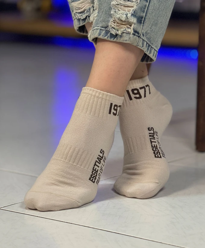جوراب ساق کوتاه استنس مدل 1977 رنگ کرم | STANCE Essentials